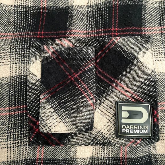 Vintage Darring USA Men's Flannel Plaid Button Down Shirt Size L 100% Cotton - Picture 4 of 10